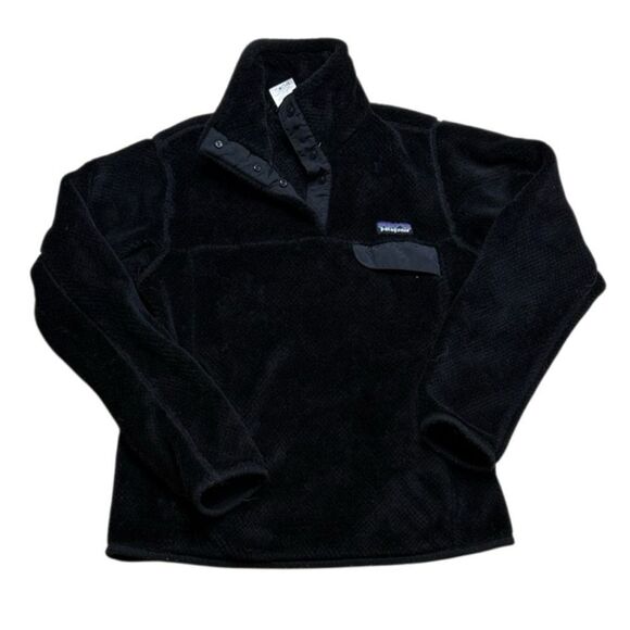 Patagonia Re-Tool Snap-T Fleece Pullover Women's Size Small Black - Picture 2 of 6